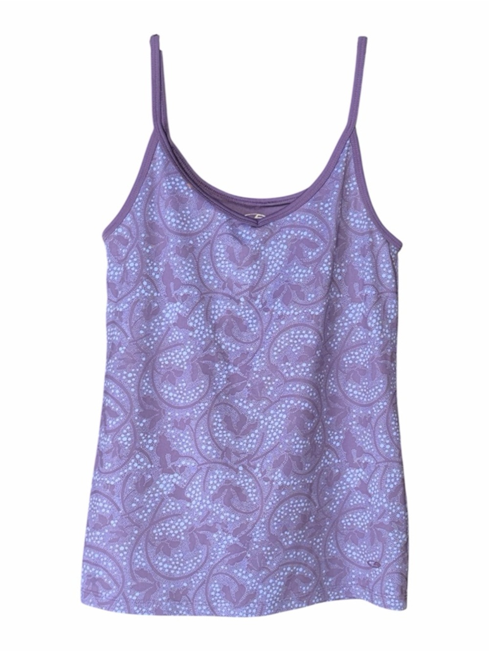 Champion Purple Paisley Slim-Strap Camisole —#144